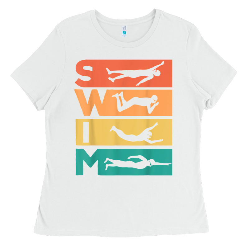 Retro Vintage Swimming Gift For Swimmers T Shirt Ladies Tee by FloraArt | Teevron