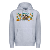 Heather Grey Coffee Then Cows Premium Hoodie - LillyAllenDesigns