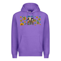 Purple Coffee Then Cows Premium Hoodie - LillyAllenDesigns