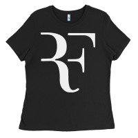 Black roger federer Ladies Tee - FloraArt