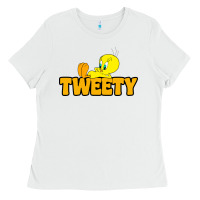 White tweety Ladies Tee - FloraArt