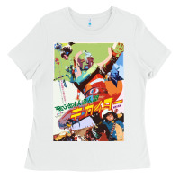 White KIKAIDA POSTER Ladies Tee - FloraArt