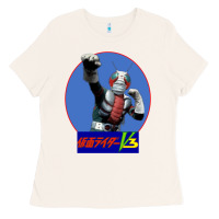 Bone KAMEN RIDER V3 PUNCH Ladies Tee - FloraArt