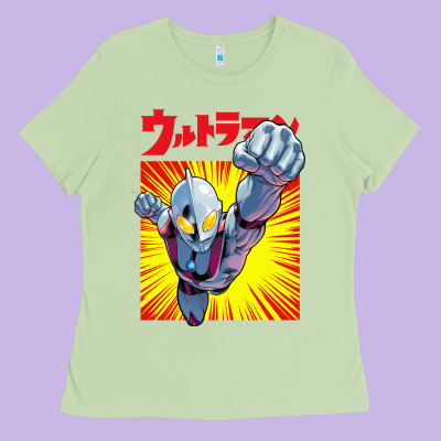 Ultraman Exclusive Yellow Ladies Tee Designed By Floraart