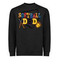 Black softball dad Heavyweight Sweatshirt - AdoDesignShop