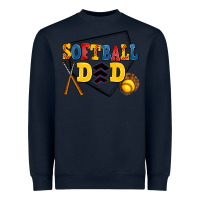 Navy softball dad Heavyweight Sweatshirt - AdoDesignShop