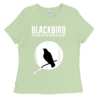 Matcha blackbird singing in the dead of night t shirt Ladies Tee - FloraArt