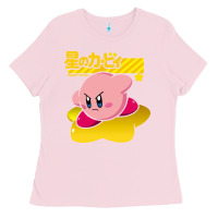 Bubblegum Pink kirby men's pink Ladies Tee - FloraArt