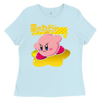 Baby Blue kirby men's pink Ladies Tee - FloraArt