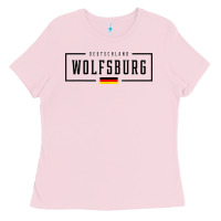 Bubblegum Pink wolfsburg deutschland germany german flag Ladies Tee - FloraArt