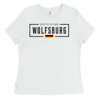 White wolfsburg deutschland germany german flag Ladies Tee - FloraArt