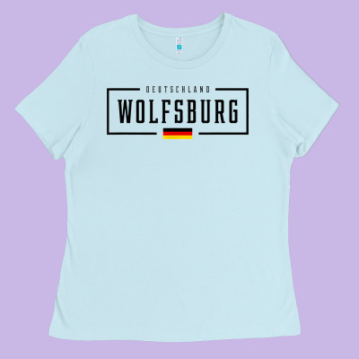 Wolfsburg Deutschland Germany German Flag Ladies Tee Designed By Floraart