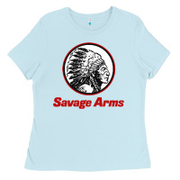 Baby Blue Savage Arms Ladies Tee - FloraArt