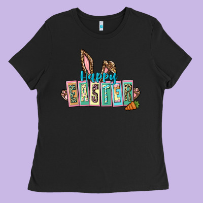 Happy Easter Easter Day Ladies Tee Designed By Cowgirlartshop
