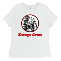 White Savage Arms Ladies Tee - FloraArt