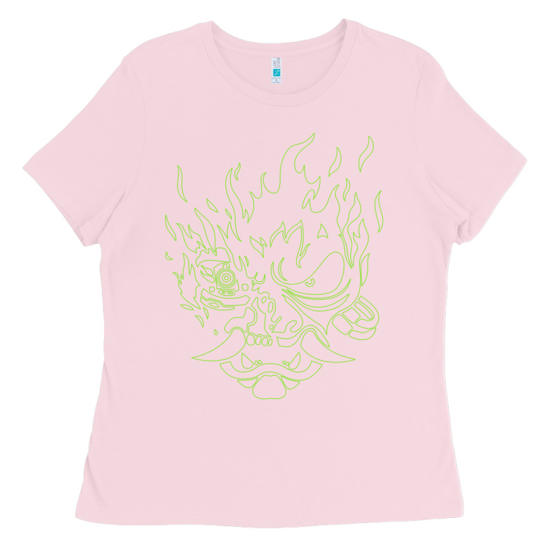 Cyberpunk Samurai Neon Green Ladies Tee by FloraArt | Teevron