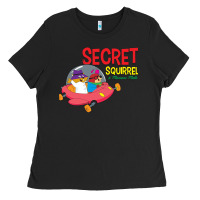 Black Secret Squirrel  51 Ladies Tee - FloraArt