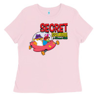 Bubblegum Pink Secret Squirrel  51 Ladies Tee - FloraArt