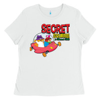 White Secret Squirrel  51 Ladies Tee - FloraArt