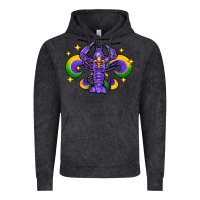 Vintage Black mardi gras crawfish 2 Vintage Hoodie - FaDigitalArtStudio
