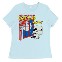 Baby Blue thats no moon Ladies Tee - FloraArt