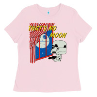 Bubblegum Pink thats no moon Ladies Tee - FloraArt