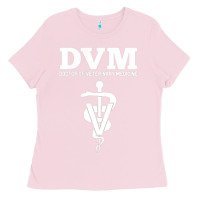 Bubblegum Pink Doctor of Veterinary Medicine DVM Veterinarian Vet Tech Ladies Tee - FloraArt