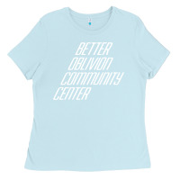 Baby Blue Better Oblivion Community Center Ladies Tee - FloraArt