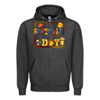 Charcoal Heather its a softball kinda day Zipper Hoodie - AdoDesignShop