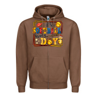 Chestnut its a softball kinda day Zipper Hoodie - AdoDesignShop