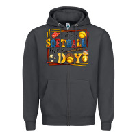 Smoke its a softball kinda day Zipper Hoodie - AdoDesignShop