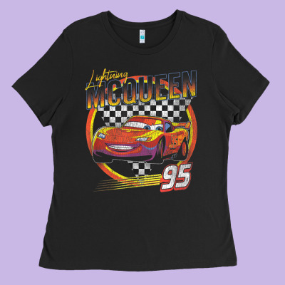 Cars Lightning Mcqueen Ladies Tee Designed By Floraart