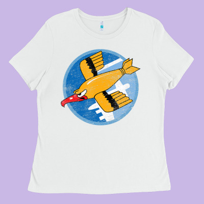 Ww2 91st Bomb Squadron Flying Fortress Soaring Bird Patch Ladies Tee Designed By Floraart