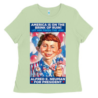 Matcha alfred e. neuman for president Ladies Tee - FloraArt
