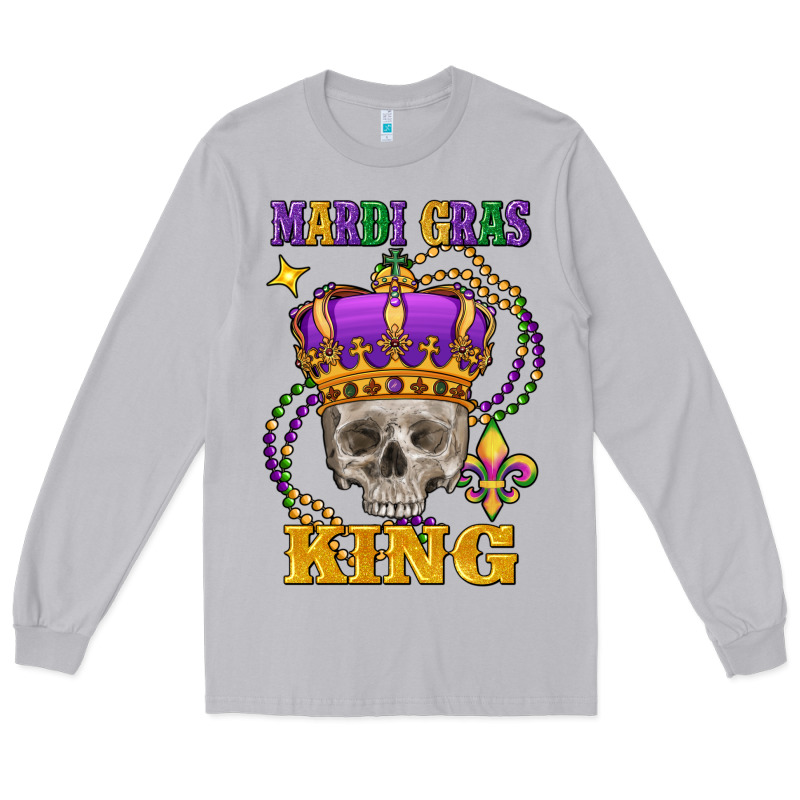 Skull Mardi Gras King Long Sleeve Tee by FaDigitalArtStudio | Teevron