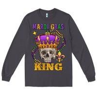 Smoke skull mardi gras king Long Sleeve Tee - FaDigitalArtStudio