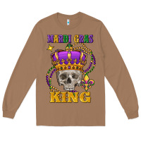 Toasted Coconut skull mardi gras king Long Sleeve Tee - FaDigitalArtStudio