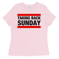Bubblegum Pink TAKING BACK SUNDAY Ladies Tee - FloraArt