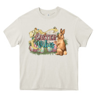 Cream Easter vibes Easter Day Heavy Core Tee - HowdyJamesFarm