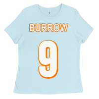 Baby Blue Burrow Jersey Ladies Tee - FloraArt