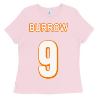 Bubblegum Pink Burrow Jersey Ladies Tee - FloraArt