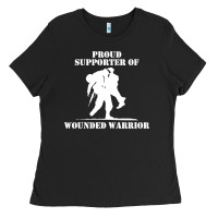 Black wounded warrior Ladies Tee - FloraArt