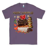 Lavender merry christmas cupcake chocolate Classic Tee - CowGirlArtShop