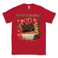 Red merry christmas cupcake chocolate Classic Tee - CowGirlArtShop