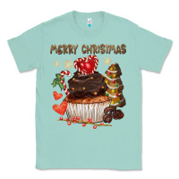 Seafoam merry christmas cupcake chocolate Classic Tee - CowGirlArtShop