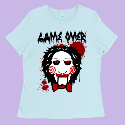 Billy Puppet Saw Jigsaw Inspired Ladies Tee Designed By Floraart