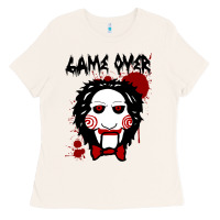 Bone Billy Puppet Saw Jigsaw Inspired Ladies Tee - FloraArt