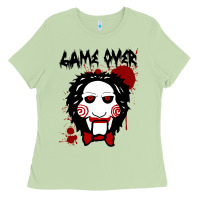 Matcha Billy Puppet Saw Jigsaw Inspired Ladies Tee - FloraArt