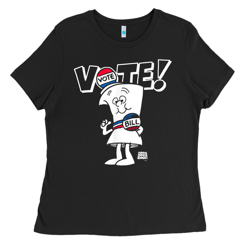 Schoolhouse Rock Vote With Bill With White Type T Shirt Ladies Tee by FloraArt | Teevron
