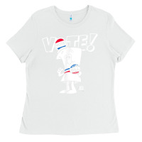 White schoolhouse rock vote with bill with white type t shirt Ladies Tee - FloraArt